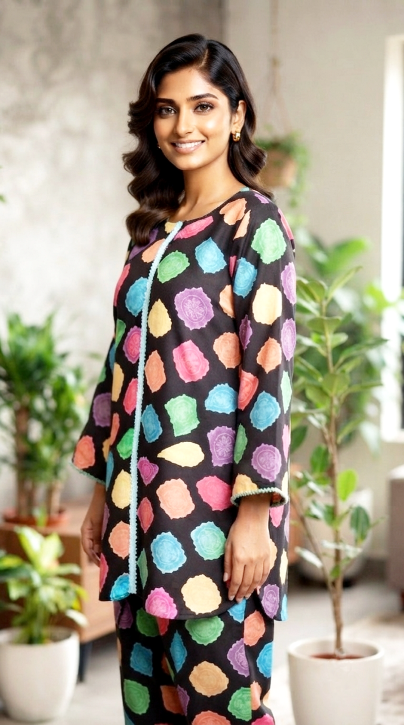 2 PIECE LAWN SUIT STITCHED