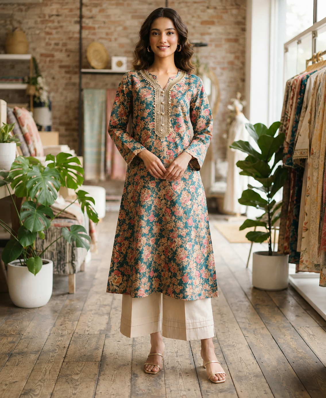 2 PIECE LAWN SUIT STITCHED