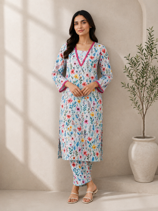 2 PIECE LAWN SUIT STITCHED