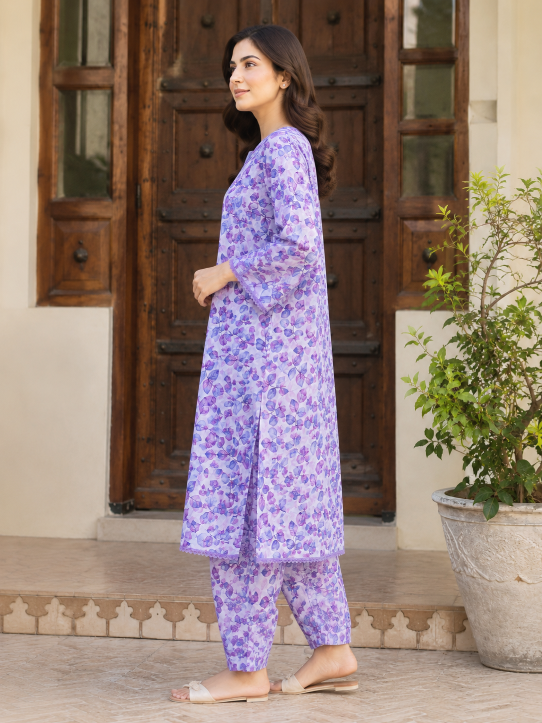 2 PIECE LAWN SUIT STITCHED