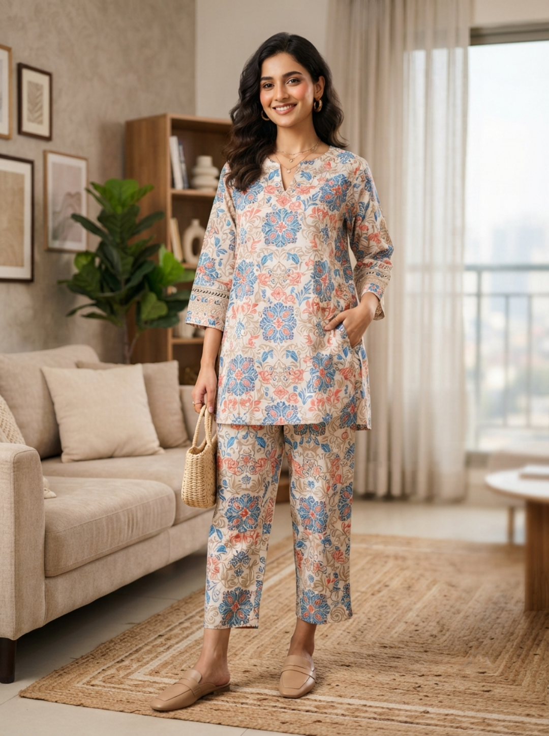 2 PIECE LAWN SUIT STITCHED