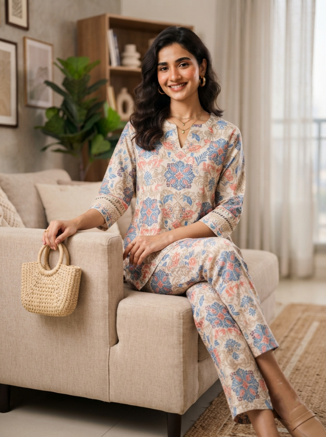 2 PIECE LAWN SUIT STITCHED