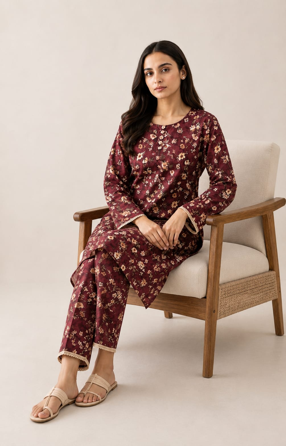 2 PIECE LAWN SUIT STITCHED
