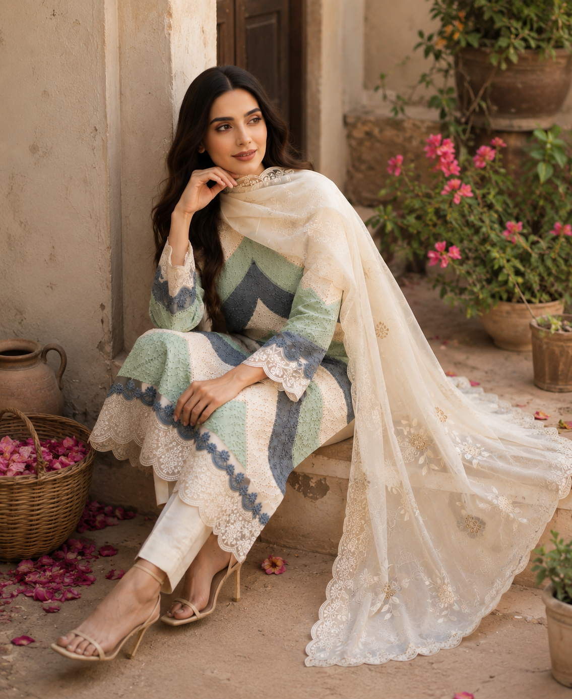 3 PIECE LAWN EMBROIDERED SUIT UNSTITCHED