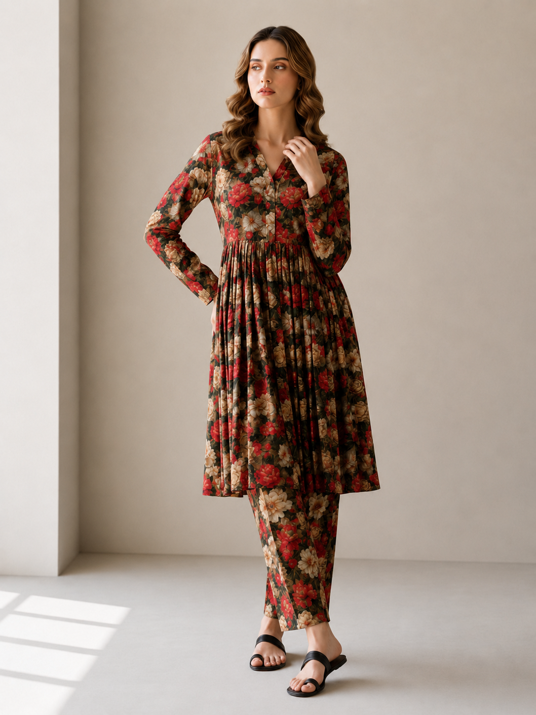 2 PIECE LAWN SUIT STITCHED