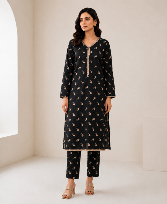 2 PIECE LAWN SUIT STITCHED