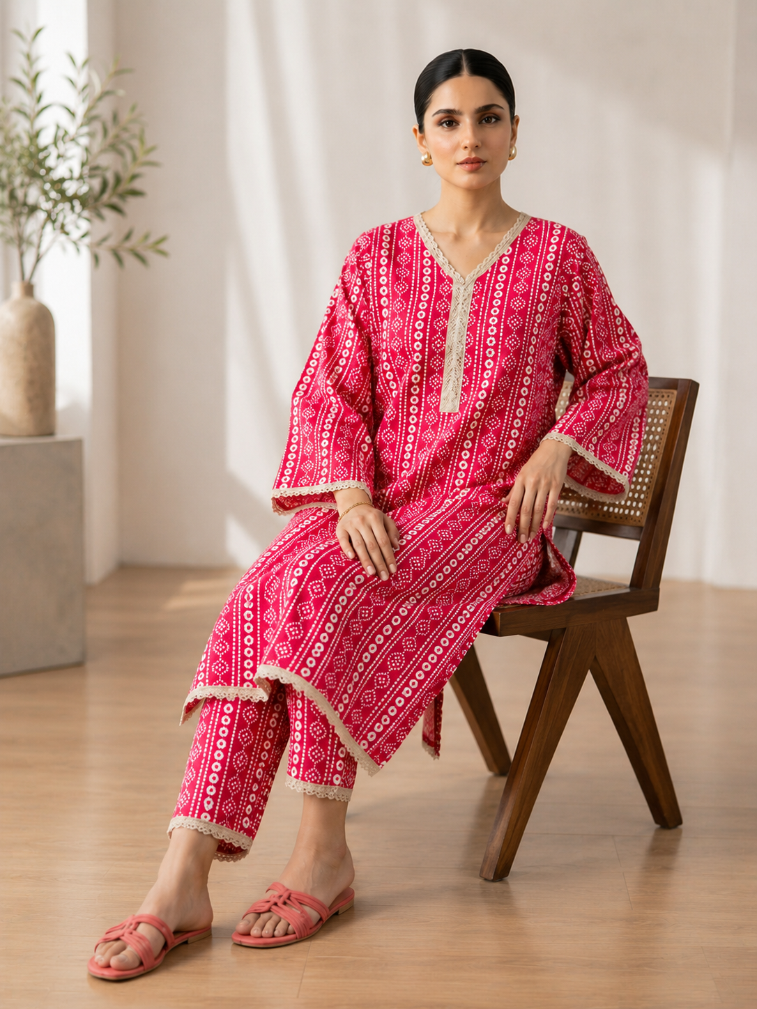 2 PIECE LAWN SUIT STITCHED