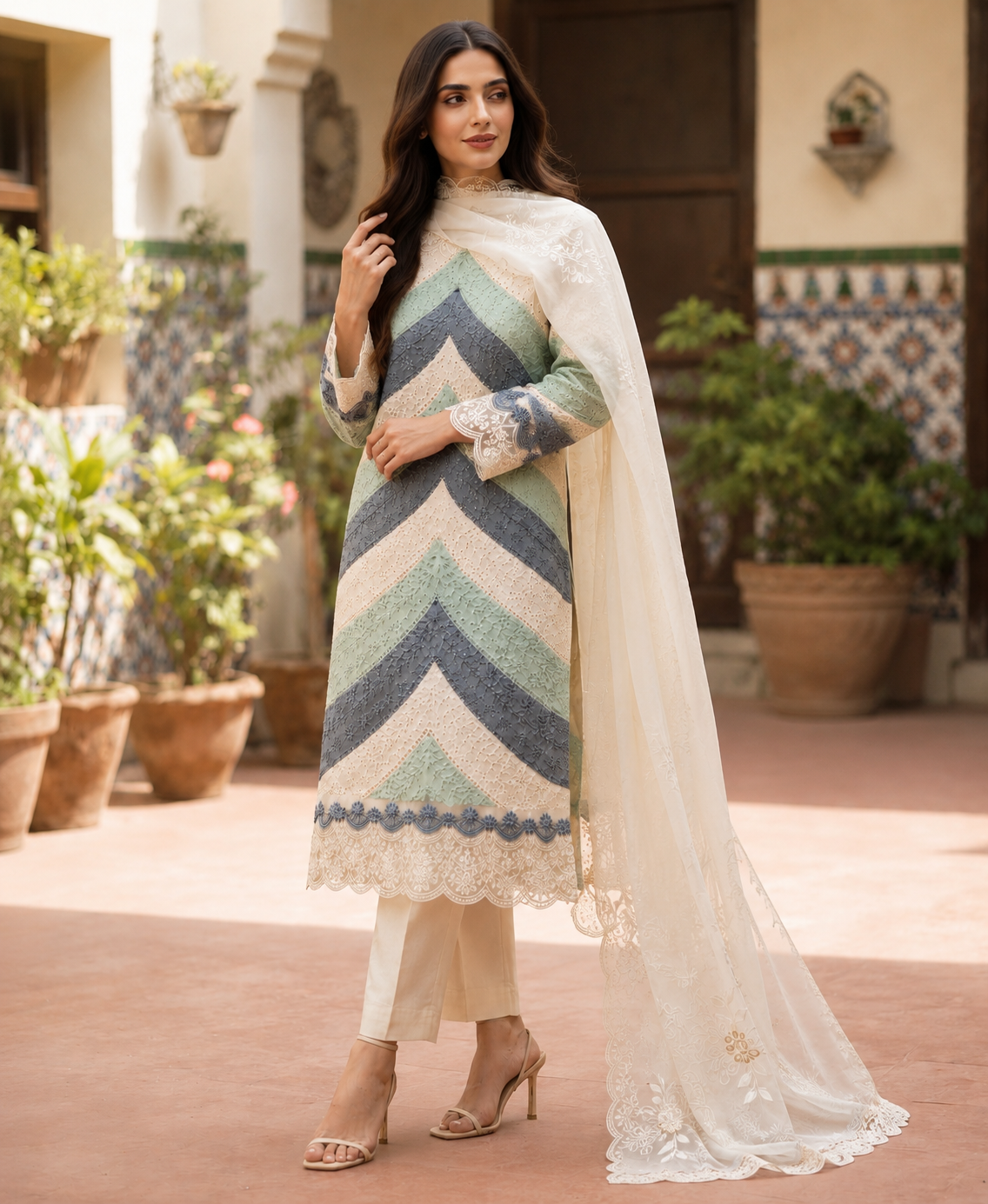3 PIECE LAWN EMBROIDERED SUIT UNSTITCHED