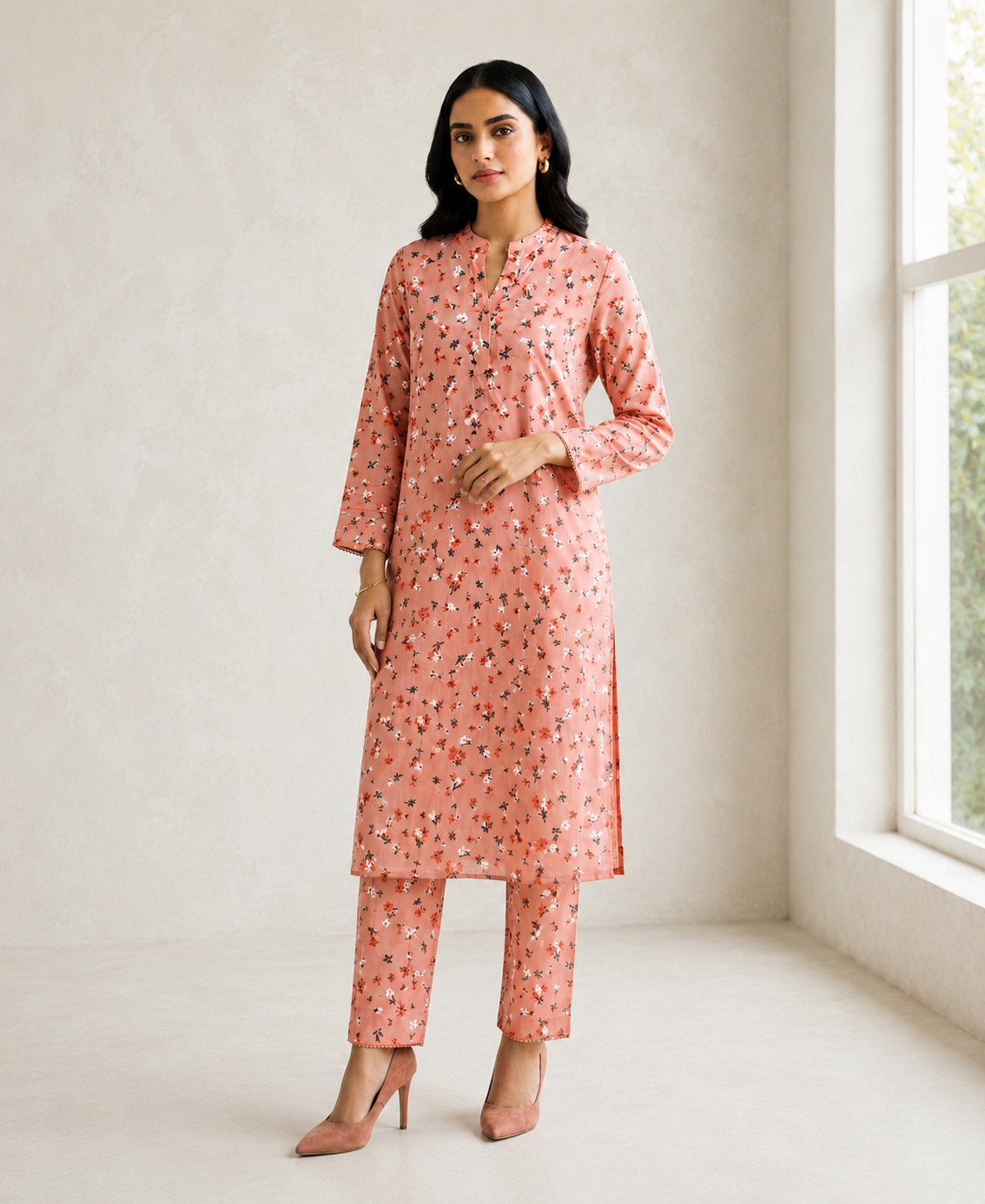2 PIECE LAWN SUIT STITCHED