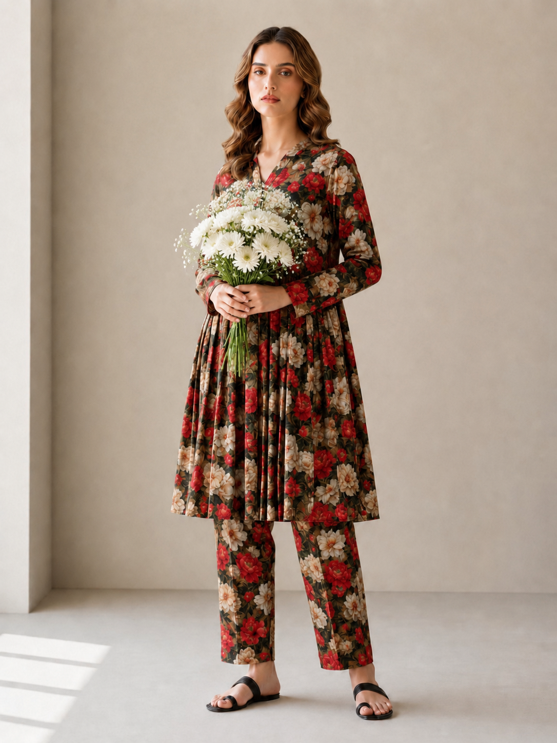 2 PIECE LAWN SUIT STITCHED