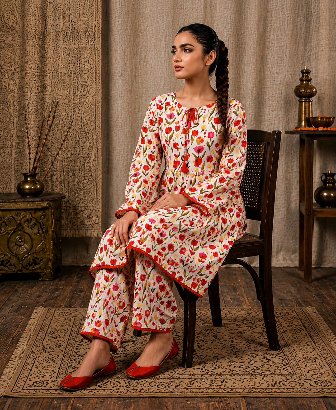 2 PIECE LAWN SUIT STITCHED