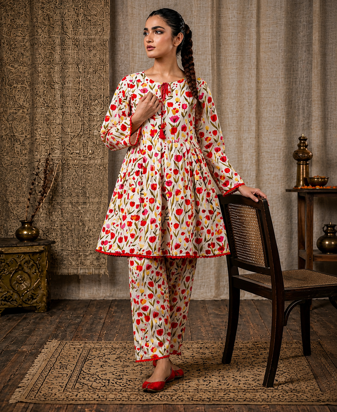 2 PIECE LAWN SUIT STITCHED