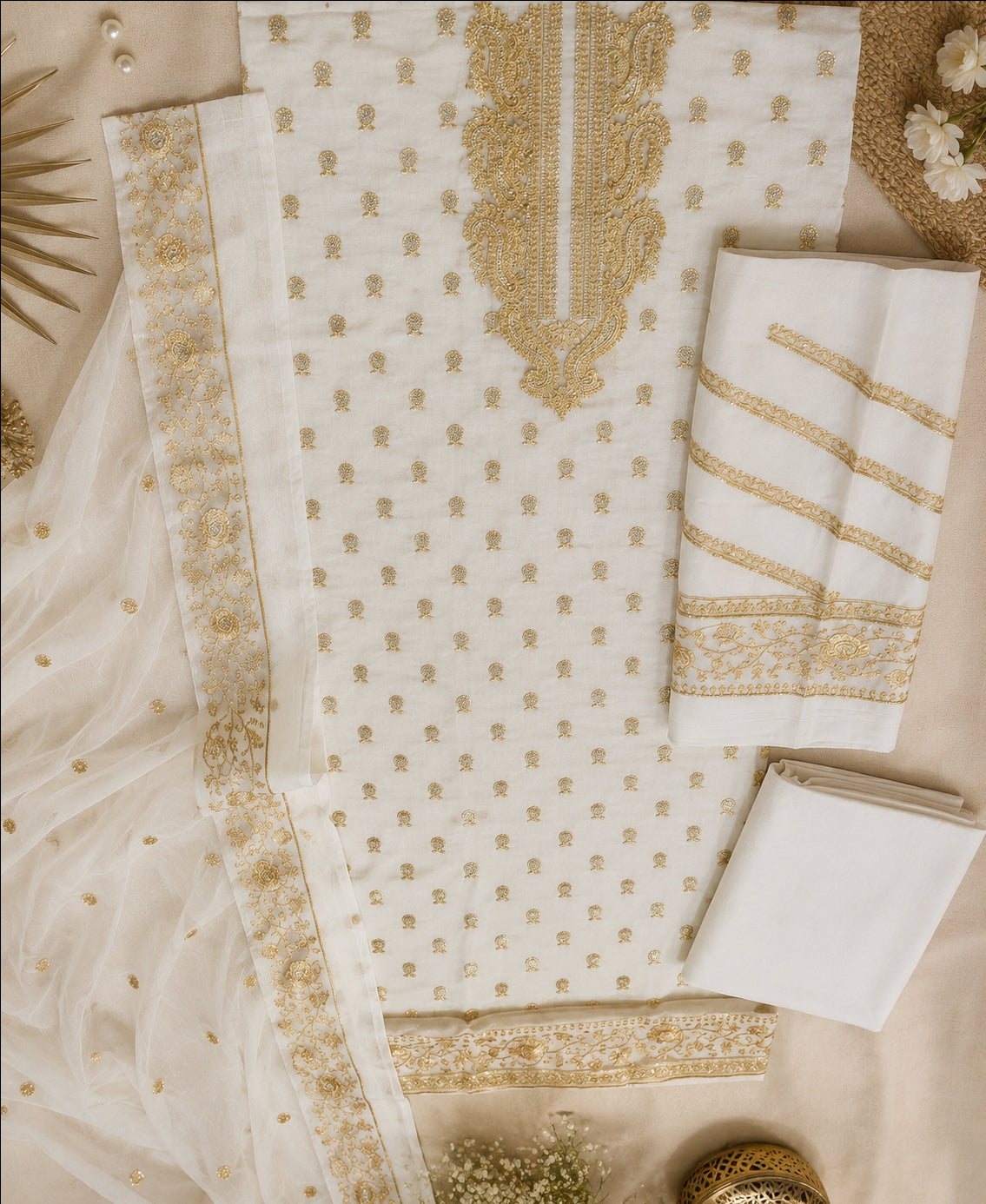 3 PIECE LAWN EMBROIDERED SUIT UNSTITCHED