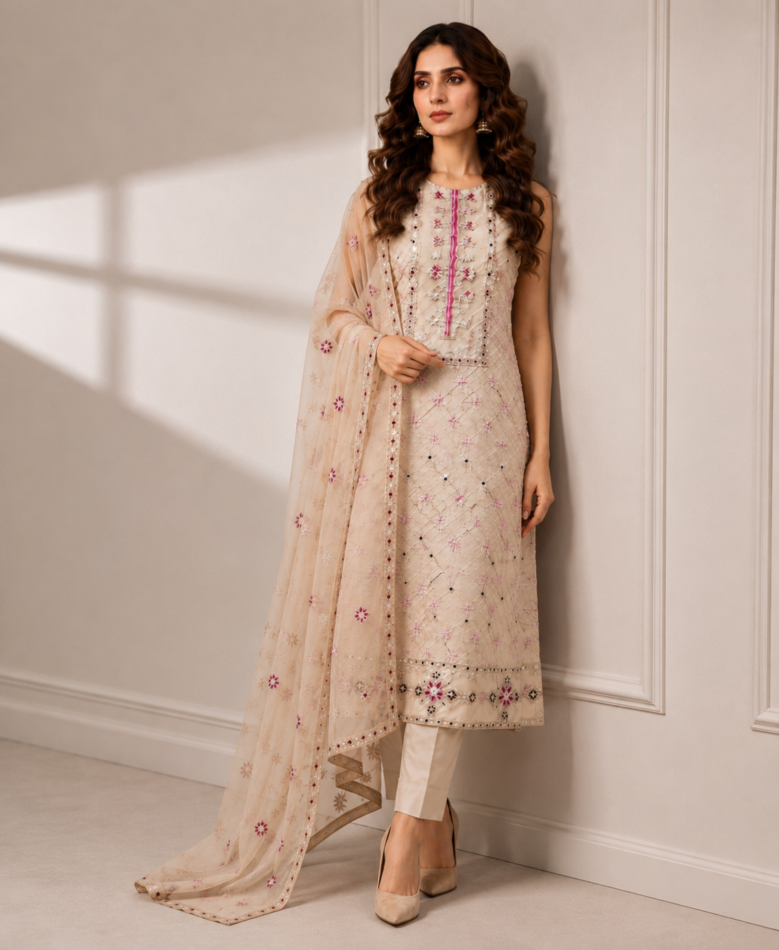 3 PIECE LAWN EMBROIDERED SUIT UNSTITCHED