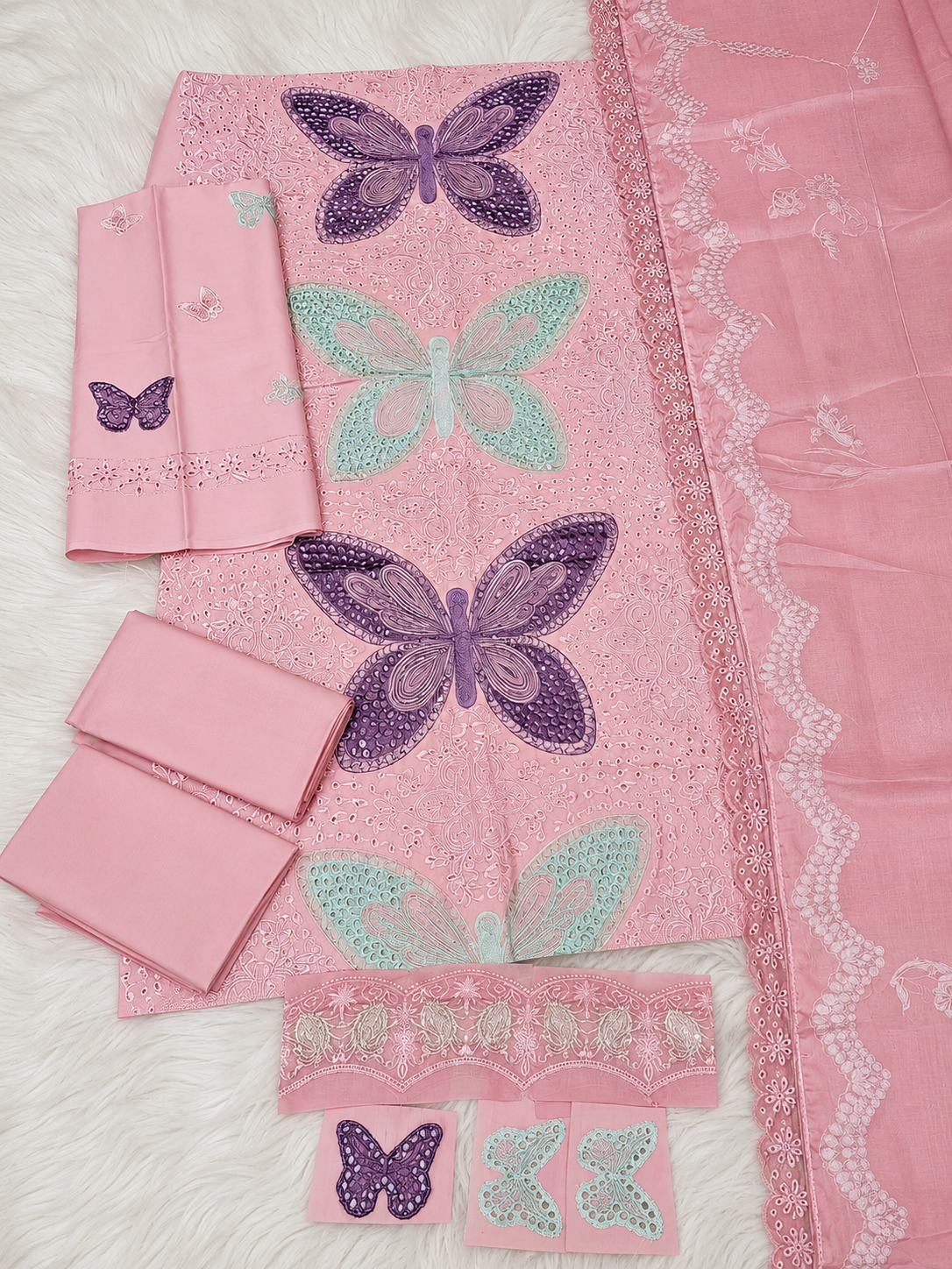 3 PIECE LAWN EMBROIDERED SUIT UNSTITCHED
