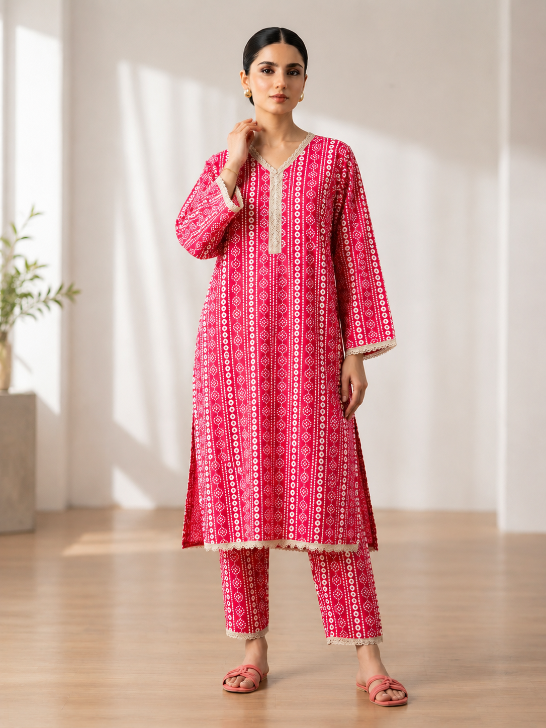 2 PIECE LAWN SUIT STITCHED
