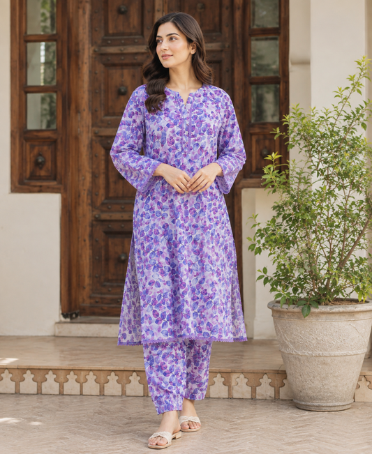 2 PIECE LAWN SUIT STITCHED