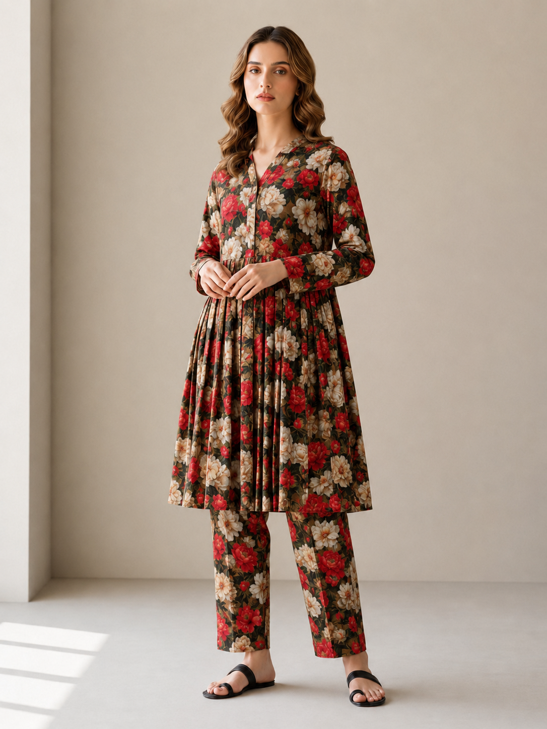 2 PIECE LAWN SUIT STITCHED